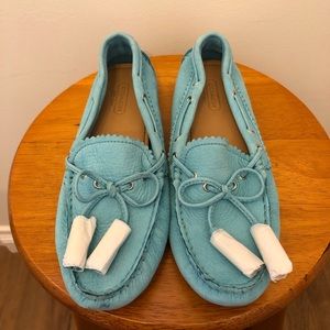 Brand new coach soft blue nubuck loafers, US 5.5